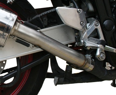 Escape compatible con Yamaha Fzs 600 Fazer 1998-2003, Trioval, Escape legal, homologado, silenciador con db killer desmontable y tubo de conexión específico 