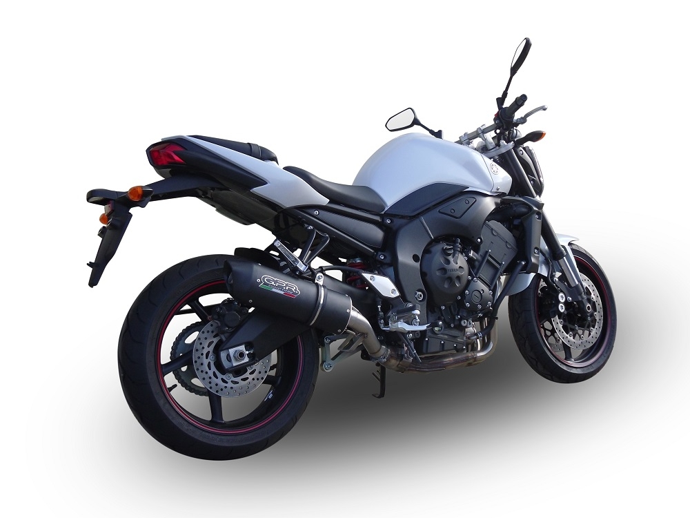 Escape compatible con Yamaha Fz.1 - Fazer 1000 2006-2014, Furore Nero, Escape legal, homologado, silenciador con db killer desmontable y tubo de conexión específico 