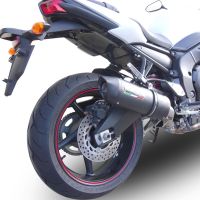 Escape compatible con Yamaha Fz.1 - Fazer 1000 2006-2014, Furore Nero, Escape legal, homologado, silenciador con db killer desmontable y tubo de conexión específico 