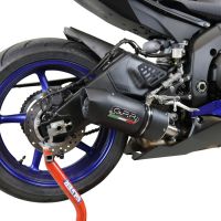 Escape compatible con Yamaha Yzf R6 2017-2025, Furore Evo4 Nero, Escape legal, homologado, silenciador con db killer desmontable y tubo de conexión específico 