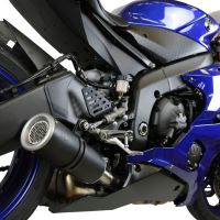 Escape compatible con Yamaha Yzf R6 2017-2025, M3 Black Titanium, Escape legal, homologado, silenciador con db killer desmontable y tubo de conexión específico 