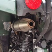 Escape compatible con Yamaha Grizzly 550 2007-2024, PENTACROSS INOX, Escape legal, homologado, silenciador con db killer desmontable y tubo de conexión específico 