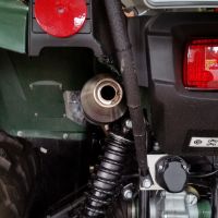 Escape compatible con Yamaha Grizzly 550 2007-2024, PENTACROSS INOX, Escape legal, homologado, silenciador con db killer desmontable y tubo de conexión específico 
