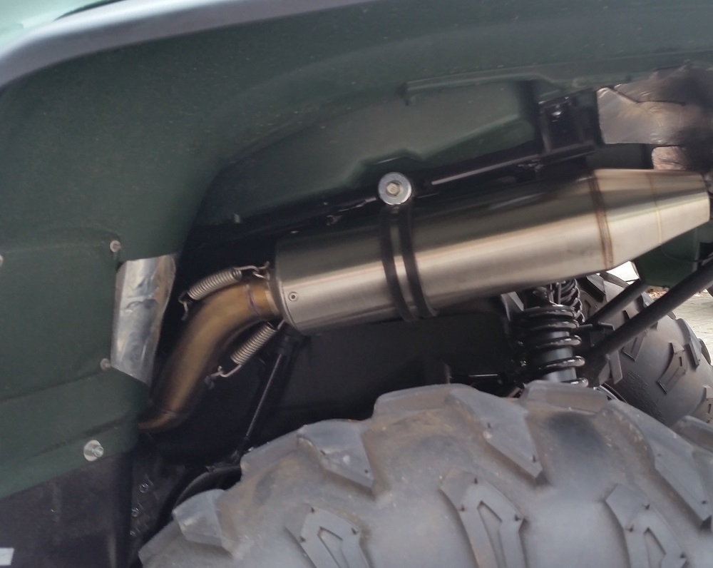 Escape compatible con Yamaha Grizzly 550 2007-2024, Deeptone Atv, Escape legal, homologado, silenciador con db killer desmontable y tubo de conexión específico 