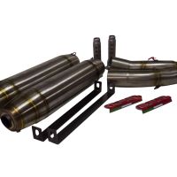 Escape compatible con Yamaha Yzf 1000 R1 2004-2006, Deeptone Inox, Par de terminales de escape homologados, con db killer extraíbles y tubos de conexión específicos 