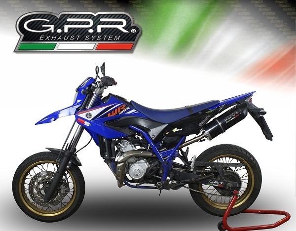 Escape compatible con Yamaha Wr 125 R 2009-2011, Furore Nero, Escape legal, homologado, silenciador con db killer desmontable y tubo de conexión específico 