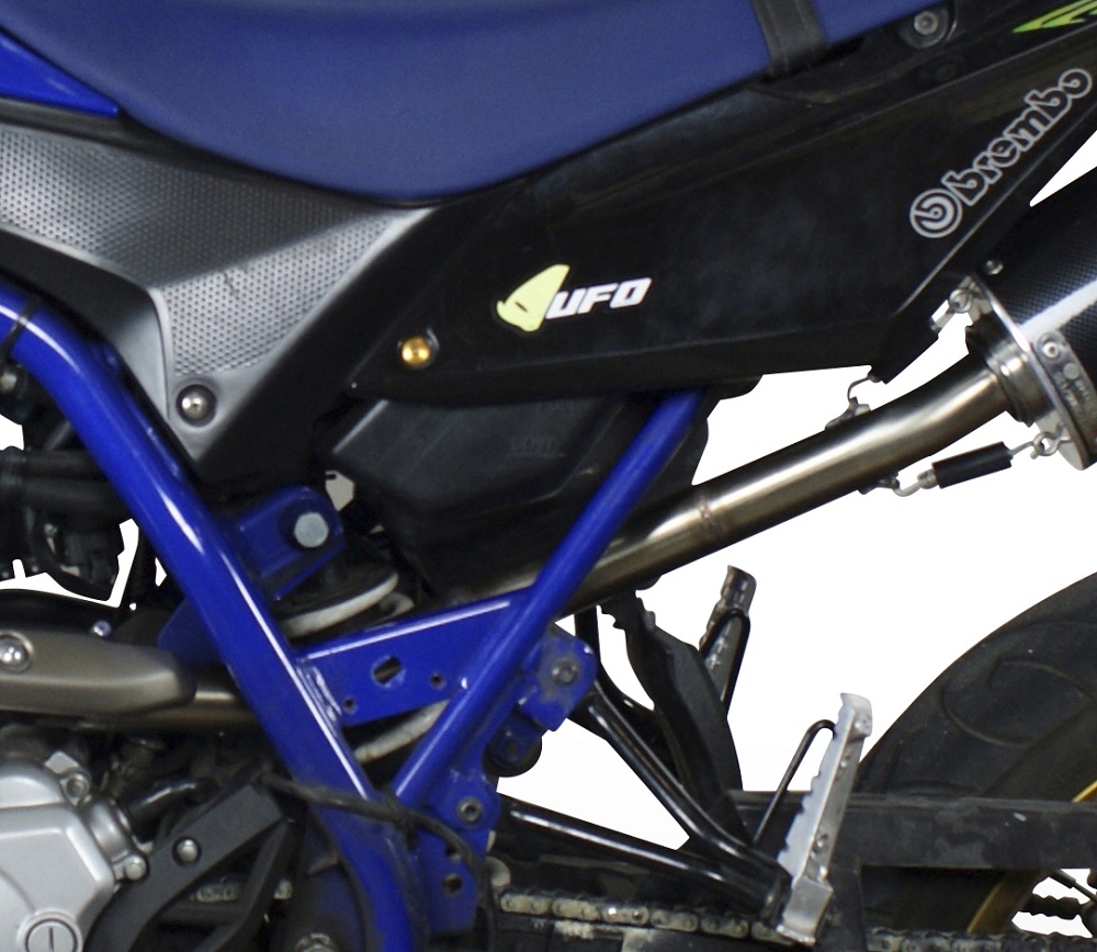 Escape compatible con Yamaha Wr 125 R 2009-2011, Furore Nero, Escape legal, homologado, silenciador con db killer desmontable y tubo de conexión específico 