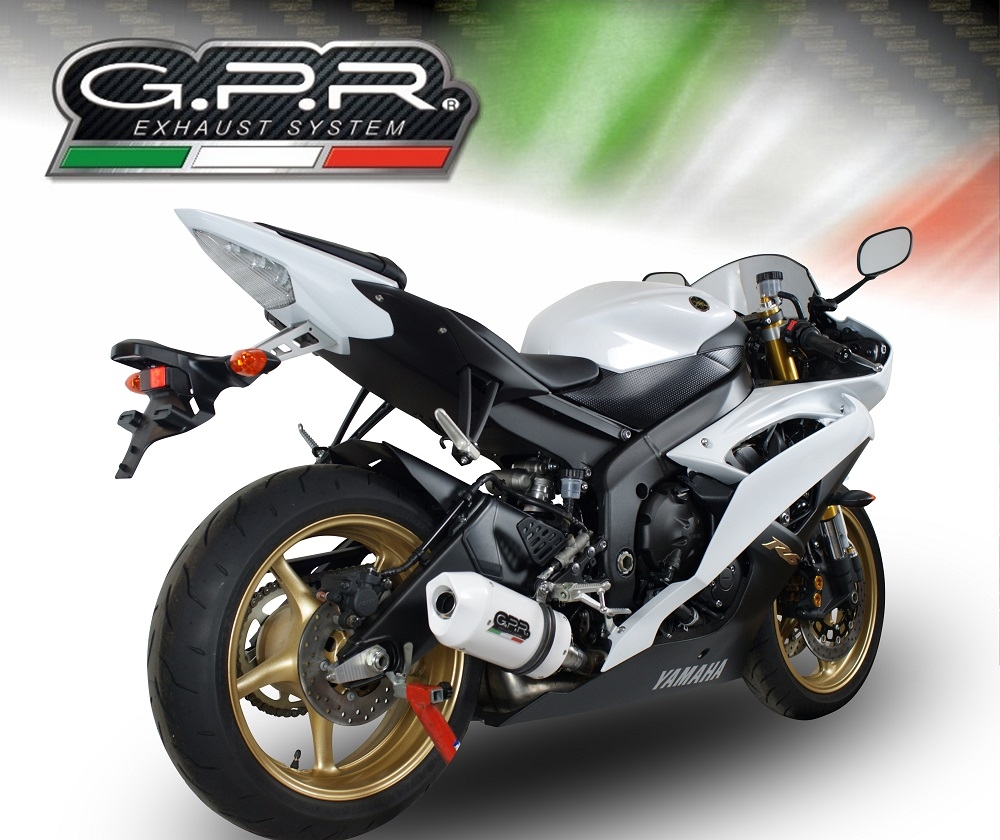 Escape compatible con Yamaha Yzf R6 2006-2020, Albus Ceramic, Escape legal, homologado, silenciador con db killer desmontable y tubo de conexión específico 