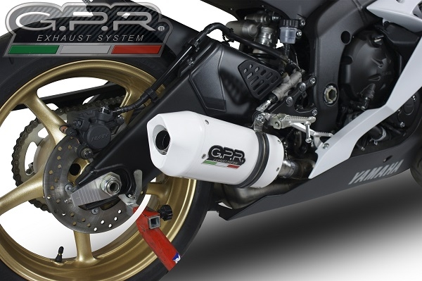 Escape compatible con Yamaha Yzf R6 2006-2020, Albus Ceramic, Escape legal, homologado, silenciador con db killer desmontable y tubo de conexión específico 