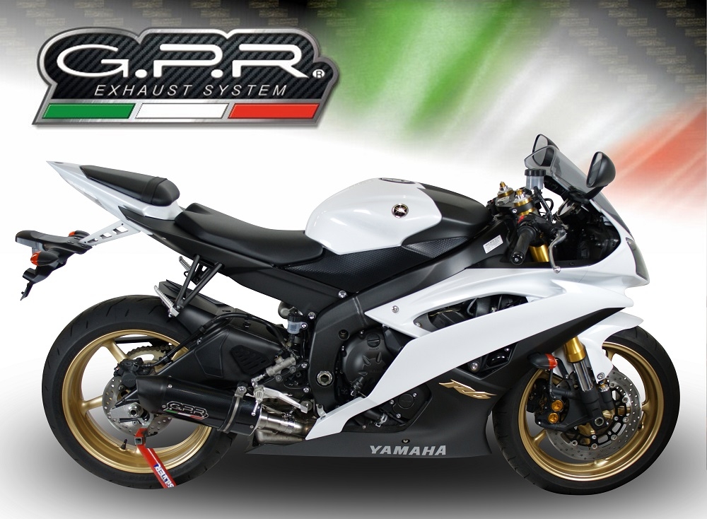 Escape compatible con Yamaha Yzf R6 2006-2020, Furore Nero, Escape legal, homologado, silenciador con db killer desmontable y tubo de conexión específico 