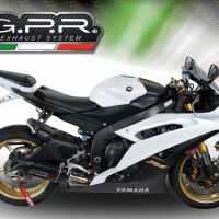 Escape compatible con Yamaha Yzf R6 2006-2020, Furore Nero, Escape legal, homologado, silenciador con db killer desmontable y tubo de conexión específico 