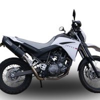 Escape compatible con Yamaha Xt 660 X-R 2004-2014, Furore Nero, Par de terminales de escape homologados, con db killer extraíbles y tubos de conexión específicos 