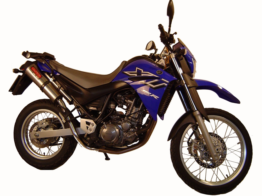 GPR escape compatible con Yamaha Xt 660 X-R  2004-2014, Trioval, Par de terminales de escape homologados, con db killer extraíble, catalizadores y tubo de conexión específico 