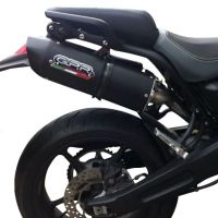 GPR escape compatible con  Yamaha MT03 660 2006-2013, Furore Nero, Par de terminales de escape homologados, con db killer extraíble, catalizadores y tubo de conexión específico 