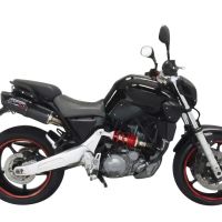 GPR escape compatible con  Yamaha MT03 660 2006-2013, Furore Nero, Par de terminales de escape homologados, con db killer extraíble, catalizadores y tubo de conexión específico 