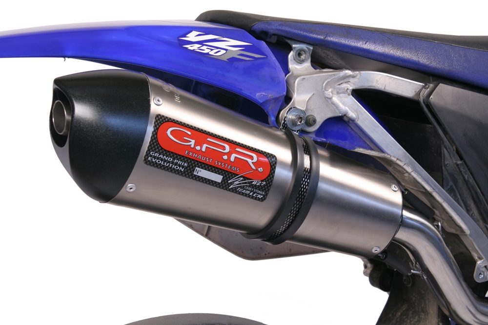 Escape compatible con Yamaha YZ 450 F 2007-2009, Gpe Ann. titanium, Escape legal, homologado, silenciador con db killer desmontable y tubo de conexión específico 