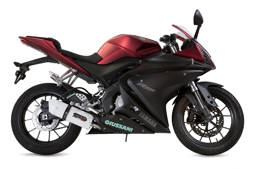 Escape compatible con Yamaha Yzf-R 125 2014-2016, Albus Ceramic, Escape completo homologado y legal, incluido db killer extraíble 