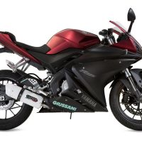 Escape compatible con Yamaha Yzf-R 125 2014-2016, Albus Ceramic, Escape completo homologado y legal, incluido db killer extraíble 
