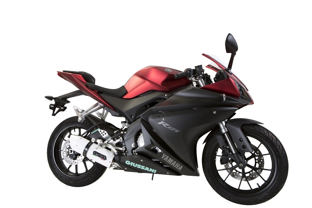 Escape compatible con Yamaha Yzf-R 125 2014-2016, Albus Ceramic, Escape completo homologado y legal, incluido db killer extraíble 