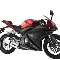 Escape compatible con Yamaha Yzf-R 125 2014-2016, Albus Ceramic, Escape completo homologado y legal, incluido db killer extraíble 