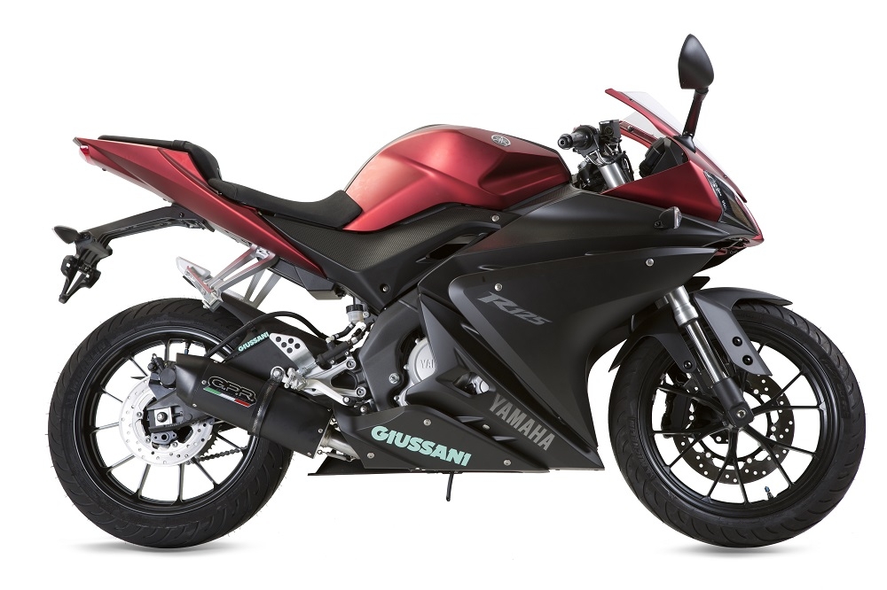 Escape compatible con Yamaha Yzf-R 125 2017-2018, Furore Evo4 Nero, Escape completo, no legal para países de la UE, con db killer extraíble 
