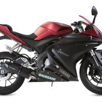 Escape compatible con Yamaha Yzf-R 125 2017-2018, Furore Evo4 Nero, Escape completo, no legal para países de la UE, con db killer extraíble 