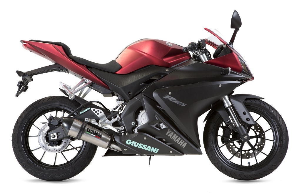 Escape compatible con Yamaha Yzf-R 125 2014-2016, Gpe Ann. titanium, Escape completo homologado y legal, incluido db killer extraíble 