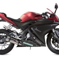 Escape compatible con Yamaha Yzf-R 125 2014-2016, Gpe Ann. titanium, Escape completo homologado y legal, incluido db killer extraíble 