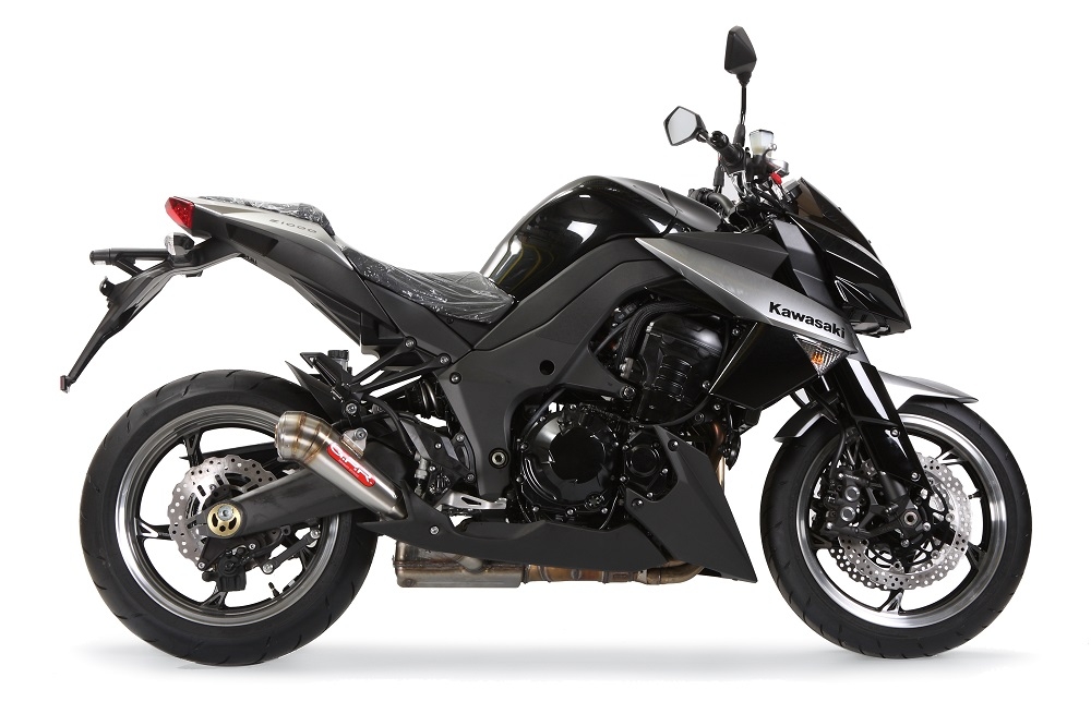 Escape compatible con Kawasaki Z 1000 Sx 2017-2020, Powercone Evo, Par de terminales de escape homologados, con db killer extraíbles y tubos de conexión específicos 