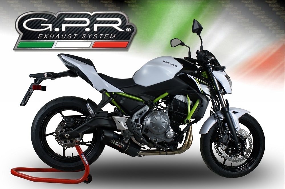 Escape compatible con Kawasaki Z 650 650 2023-2024, Furore Evo4 Nero, Escape completo, no legal para países de la UE, con db killer extraíble 