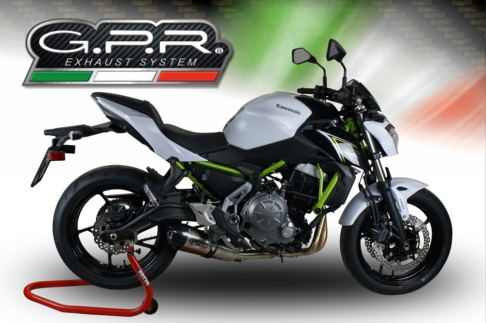 Escape compatible con Kawasaki Z 650 650 2023-2024, Gpe Ann. titanium, Escape completo, no legal para países de la UE, con db killer extraíble 