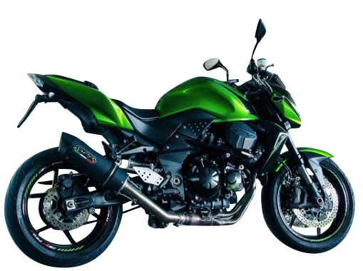 Escape compatible con Kawasaki Z 750 - S 2004-2006, Furore Nero, Escape legal, homologado, silenciador con db killer desmontable y tubo de conexión específico 