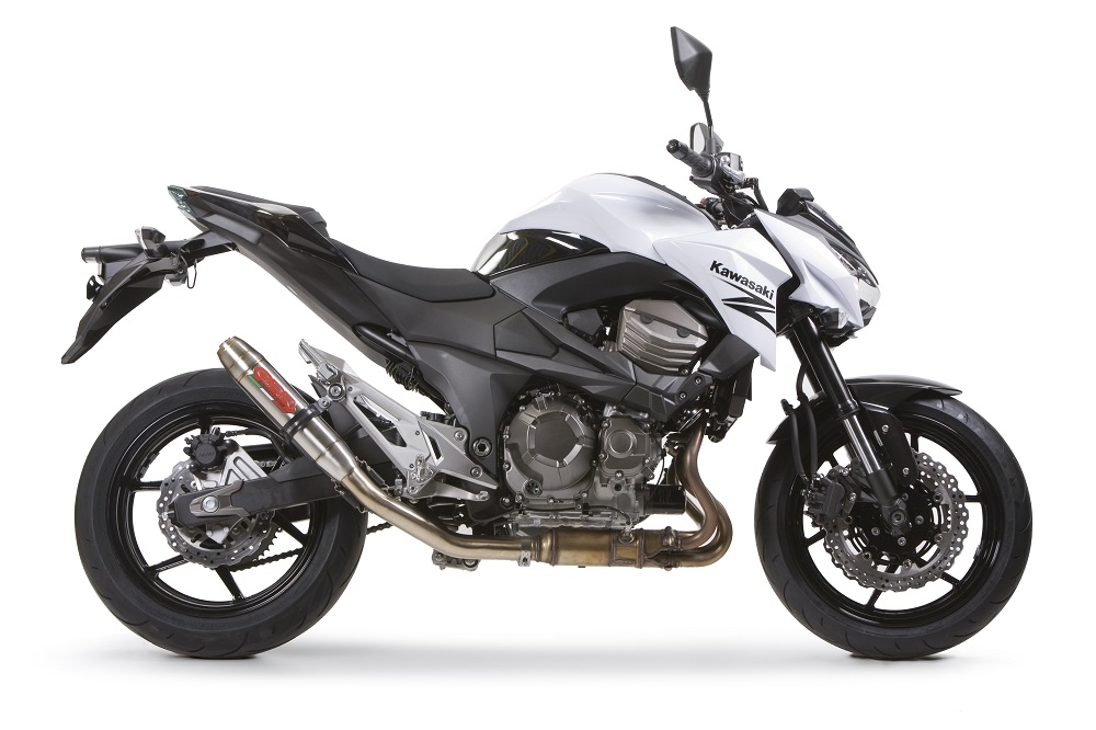 Escape compatible con Kawasaki Z 800 2009-2016, Deeptone Inox, Escape legal, homologado, silenciador con db killer desmontable y tubo de conexión específico 