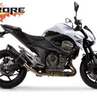 Escape compatible con Kawasaki Z 800 2009-2016, Furore Nero, Escape legal, homologado, silenciador con db killer desmontable y tubo de conexión específico 