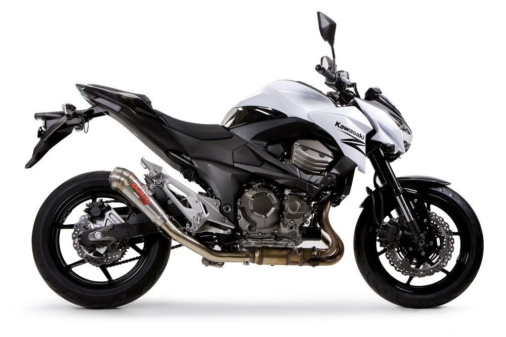 Escape compatible con Kawasaki Z 800 2009-2016, Powercone Evo, Escape legal, homologado, silenciador con db killer desmontable y tubo de conexión específico 
