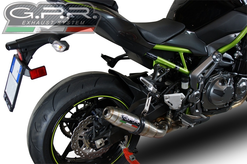 Escape compatible con Kawasaki Z 900 E 2017-2020, Deeptone Inox, Escape legal, homologado, silenciador con db killer desmontable y tubo de conexión específico 