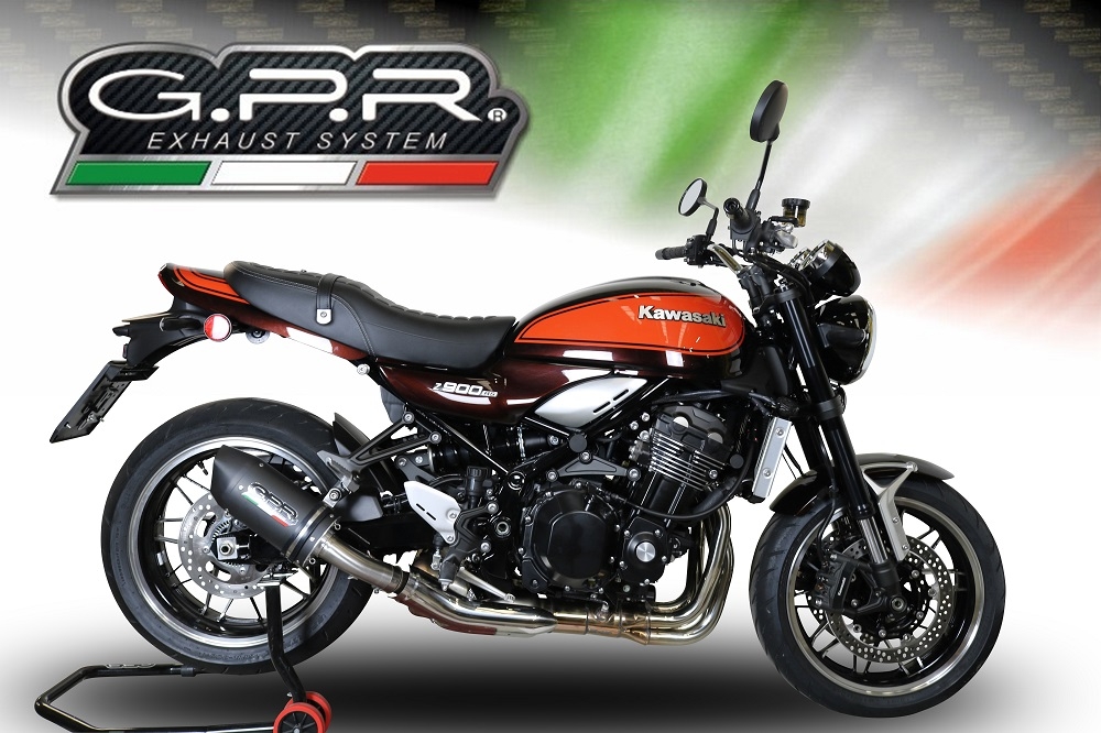 Escape compatible con Kawasaki Z 900 RS 2021-2024, Furore Evo4 Nero, Escape legal, homologado, silenciador con db killer desmontable y tubo de conexión específico 