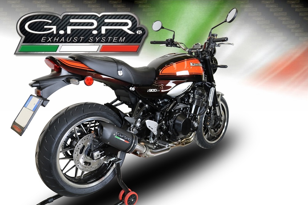Escape compatible con Kawasaki Z 900 RS 2021-2024, Furore Evo4 Nero, Escape legal, homologado, silenciador con db killer desmontable y tubo de conexión específico 