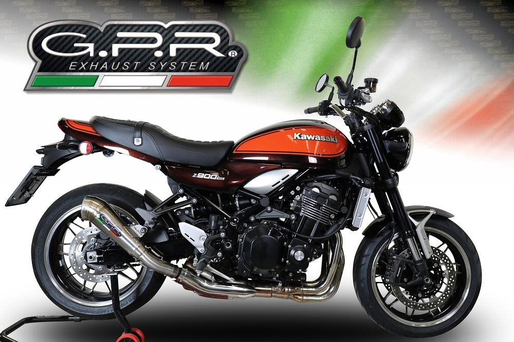 Escape compatible con Kawasaki Z 900 RS 2021-2024, Powercone Evo, Escape legal, homologado, silenciador con db killer desmontable y tubo de conexión específico 