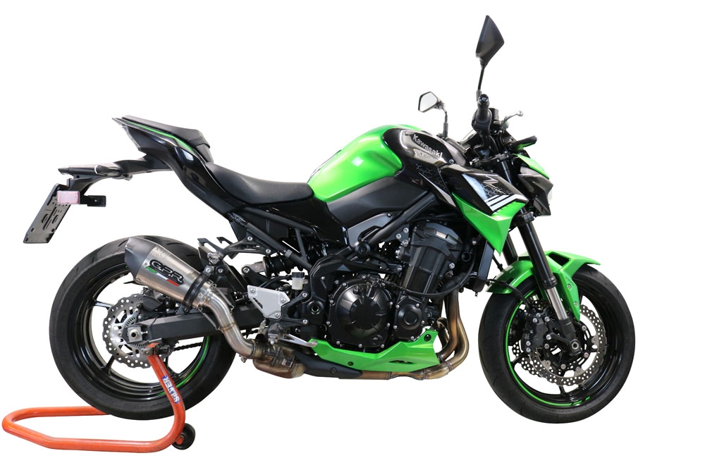 Escape compatible con Kawasaki Z 900 E 2017-2020, Gpe Ann. titanium, Escape legal, homologado, silenciador con db killer desmontable y tubo de conexión específico 