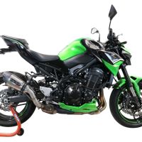 Escape compatible con Kawasaki Z 900 E 2017-2020, Gpe Ann. titanium, Escape legal, homologado, silenciador con db killer desmontable y tubo de conexión específico 