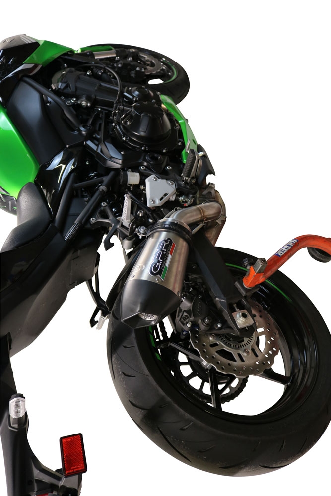Escape compatible con Kawasaki Z 900 E 2017-2020, Gpe Ann. titanium, Escape legal, homologado, silenciador con db killer desmontable y tubo de conexión específico 
