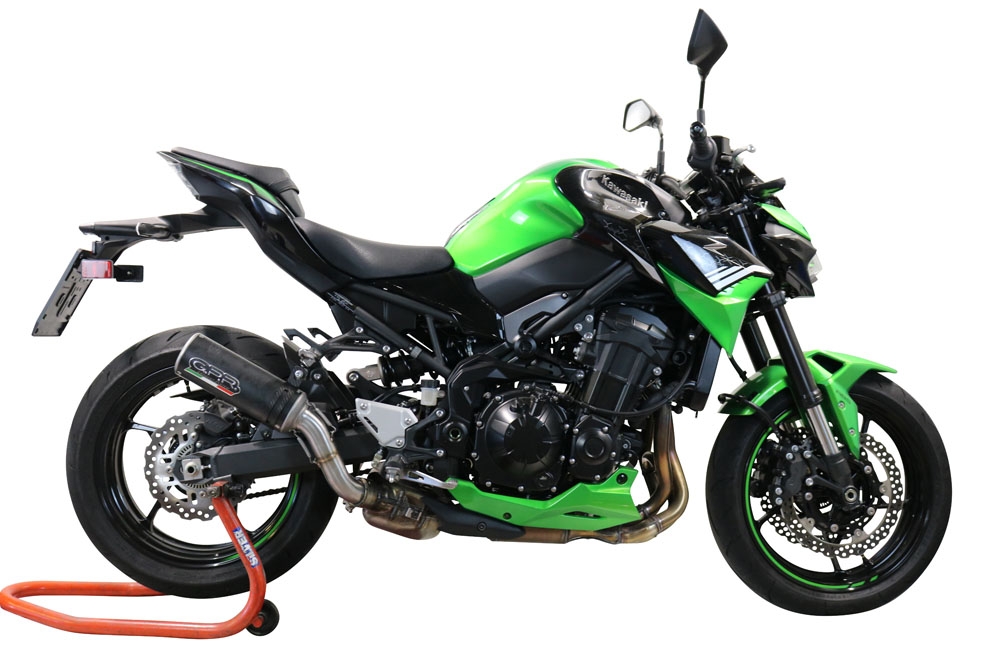 Escape compatible con Kawasaki Z 900 2020-2020, M3 Black Titanium, Escape legal, homologado, silenciador con db killer desmontable y tubo de conexión específico 