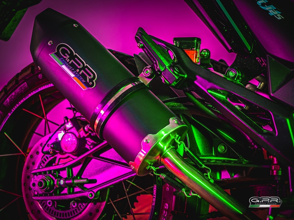 GPR escape compatible con  Zontes Gk 125 2022-2024, Furore Evo4 Nero, Escape completo homologado y legal,con catalizador incluido db killer extraíble 
