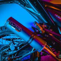 GPR escape compatible con  Zontes Zt 125 G1 - U - U1 - Z2 2020-2024, M3 Black Titanium, Escape completo homologado y legal,con catalizador incluido db killer extraíble 