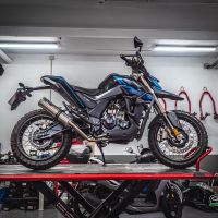 GPR escape compatible con  Zontes Zt 125 G1 - U - U1 - Z2 2020-2024, M3 Inox , Escape completo homologado y legal,con catalizador incluido db killer extraíble 