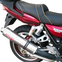 Escape compatible con Kawasaki ZRX-1100 1998-2001, Inox Tondo, Silenciador de escape, homologado, montaje con brida específica (bolt-on), con db killer extraíble 