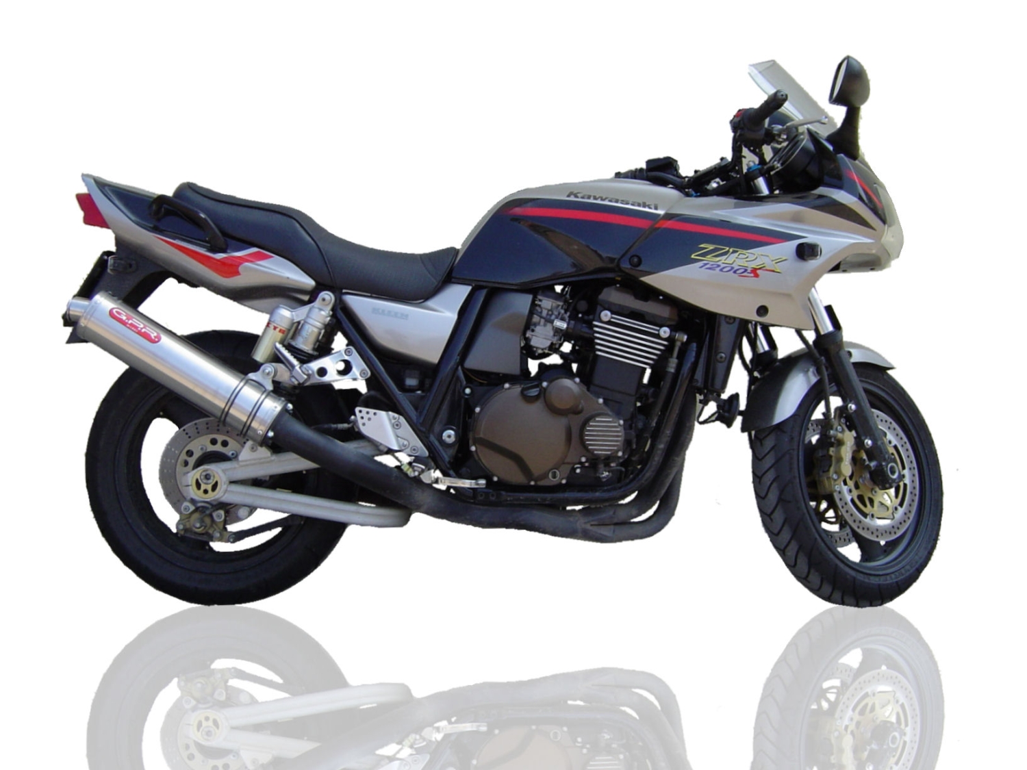 Escape compatible con Kawasaki ZRX-1100 1998-2001, Inox Tondo, Silenciador de escape, homologado, montaje con brida específica (bolt-on), con db killer extraíble 