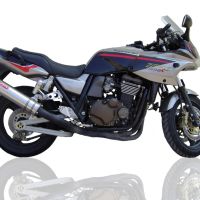 Escape compatible con Kawasaki ZRX-1100 1998-2001, Inox Tondo, Silenciador de escape, homologado, montaje con brida específica (bolt-on), con db killer extraíble 
