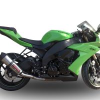 Escape compatible con Kawasaki ZX-10R 2008-2009, Gpe Ann. titanium, Escape legal, homologado, silenciador con db killer desmontable y tubo de conexión específico 